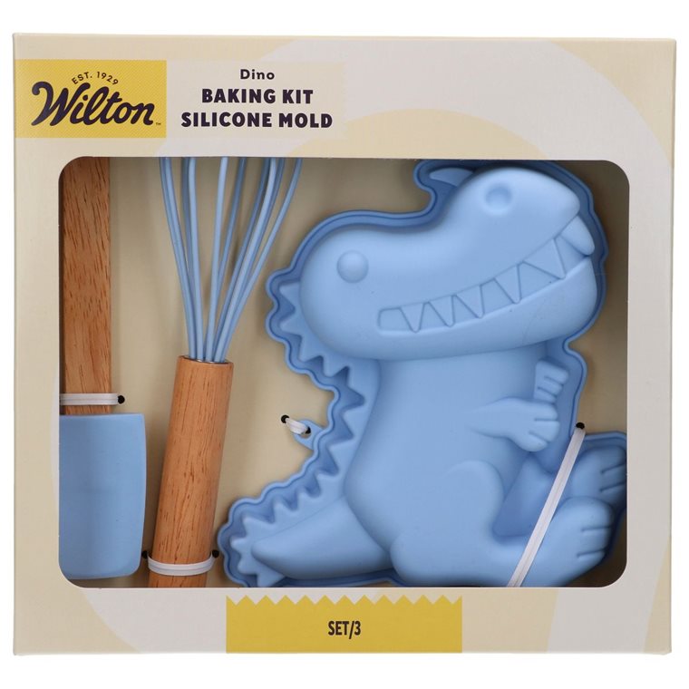 Product Image for Wilton dinosauriaiheinen silikoninen leivontasetti, 3 osaa