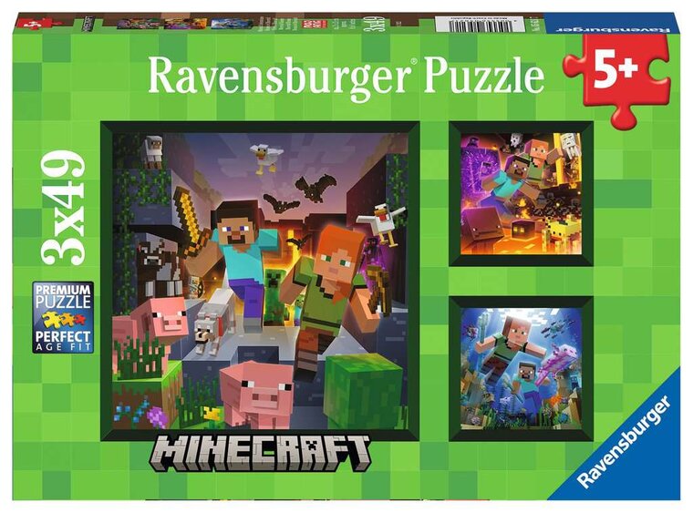 Product Image for Ravensburger Palapeli - Minecraft 3x49 palaa