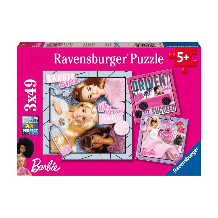 Product Image for Ravensburger Palapeli - Barbie 3x49 palaa
