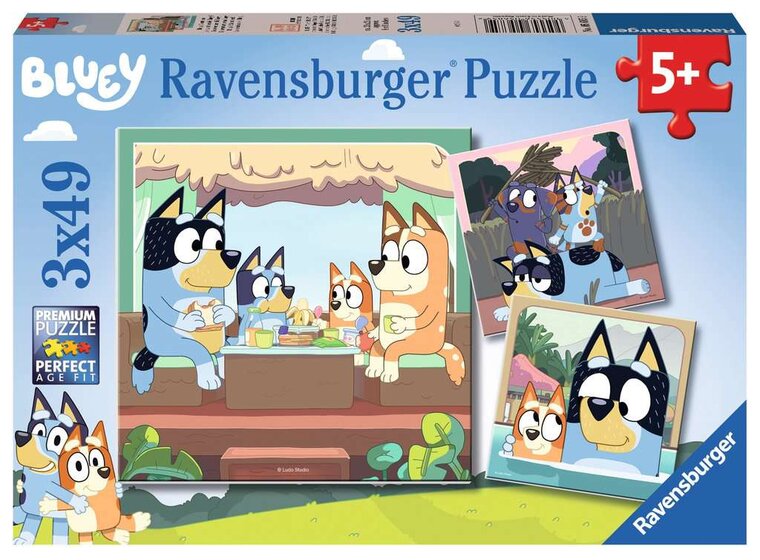 Product Image for Ravensburgerin Palapeli - Bluey 3x49 palaa