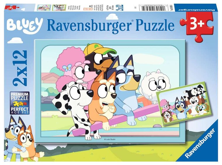 Product Image for Ravensburger Palapeli - Bluey 2x12 palaa