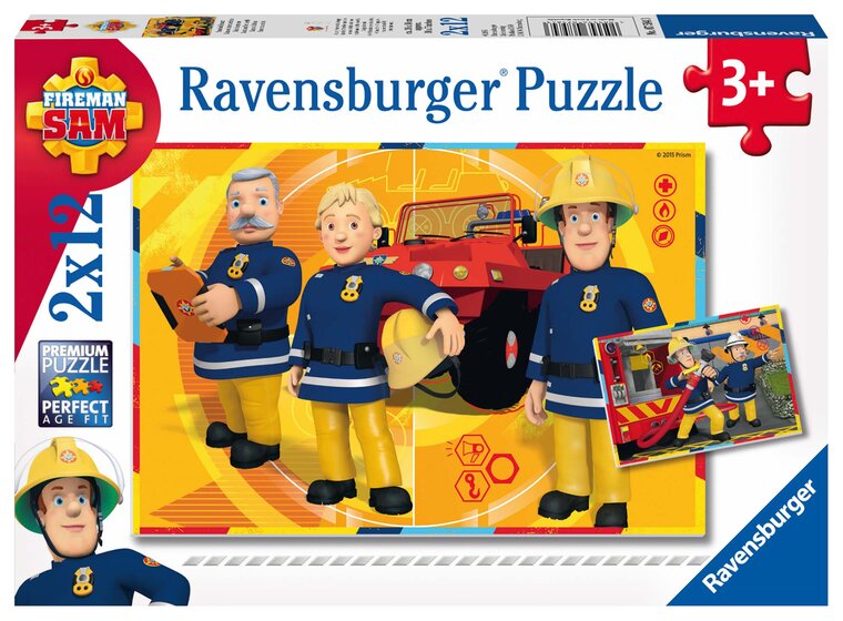 Product Image for Ravensburger Palapeli, Fireman Sam in Action 2x12 palaa