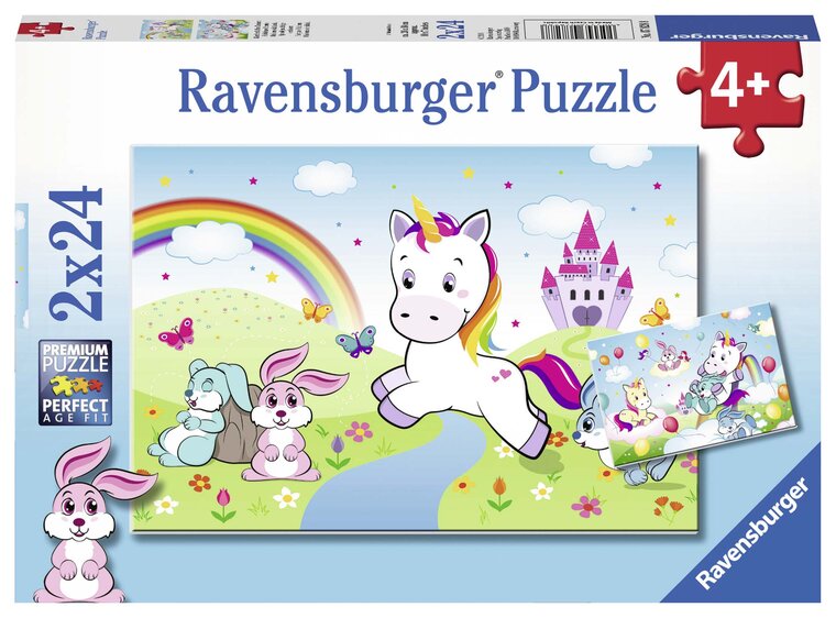 Product Image for Ravensburger Palapeli, Unicorn 2x24 palaa