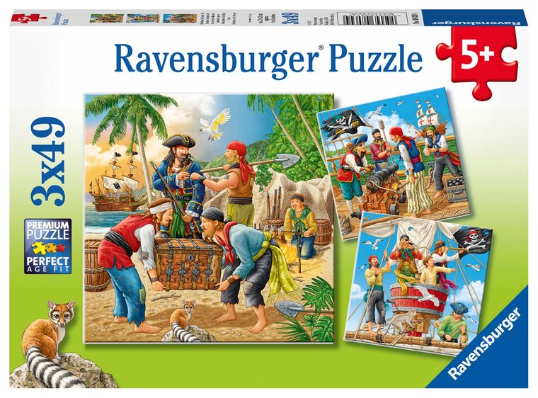 Product Image for Ravensburger Palapeli, Adventure on the High Seas 3x49 palaa