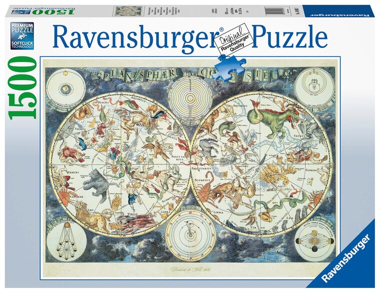 Product Image for Ravensburger Palapeli, Worldmap of Fantastical Beasts 1500 palaa