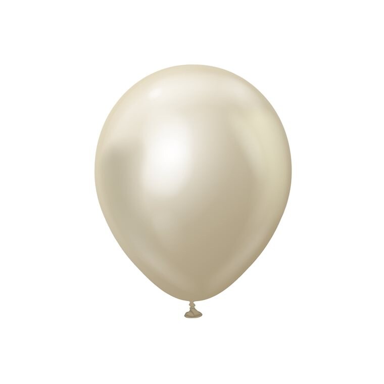 Product Image for Premium Lateksipallot Valkoinen Kulta Chrome 30 cm