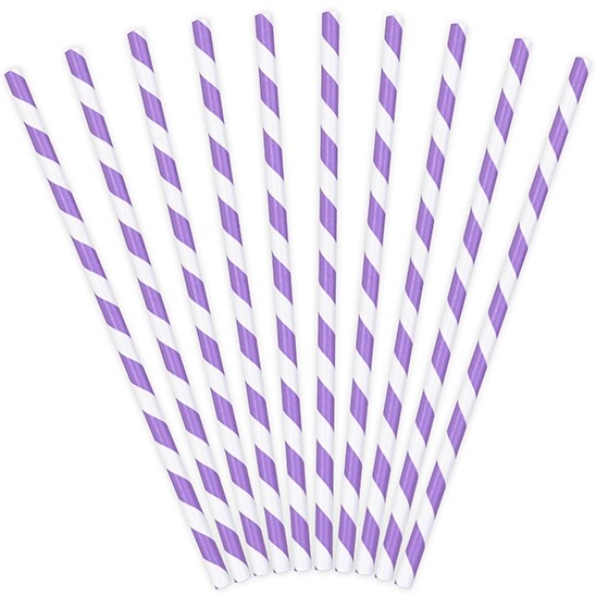 Product Image for Paperipillit Raidalliset, Vaaleanliila 10 kpl