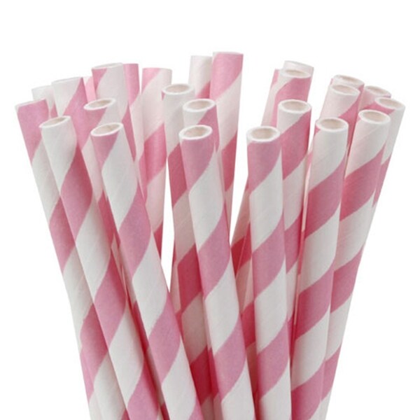 Product Image for Paperipillit Raidalliset, Vaaleanpunainen 10 kpl