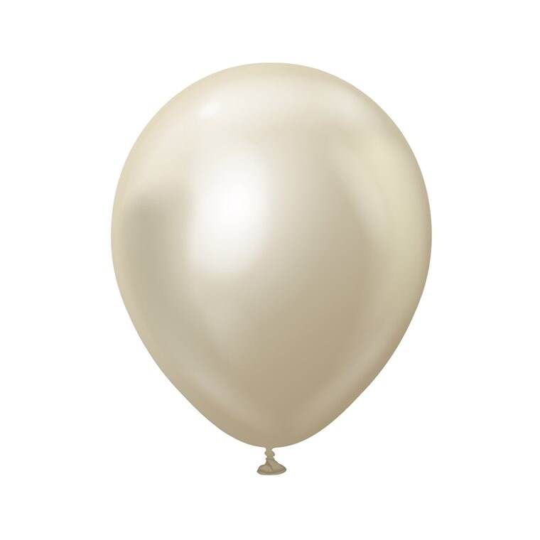 Product Image for Premium Lateksipallot Valkoinen Kulta Chrome 45 cm 5 kpl