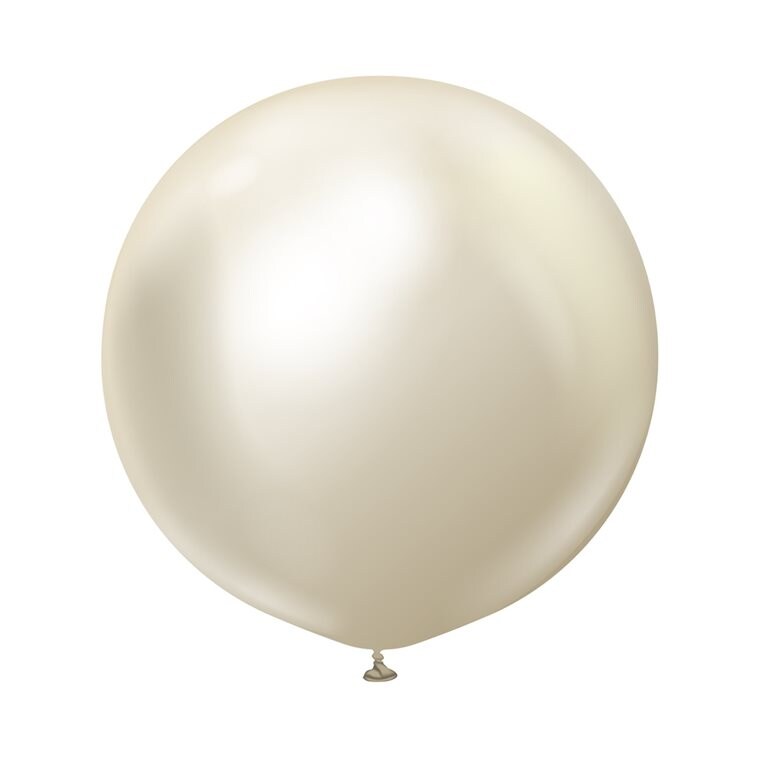 Product Image for Premium Lateksipallot Valkoinen Kulta Chrome 60 cm 2-kpl