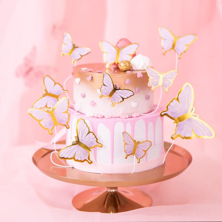 Product Image for Kakkukoristeet - Violetit Perhoset 10 kpl