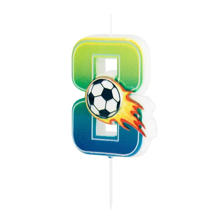 Product Image for Kakkukynttilä Jalkapallo 8 vuotta