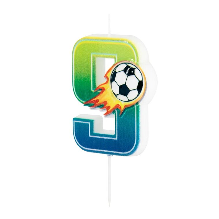 Product Image for Kakkukynttilä Jalkapallo 9 vuotta