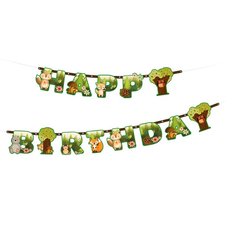 Product Image for Metsäneläimet - Viirinauha Happy Birthday 210 cm