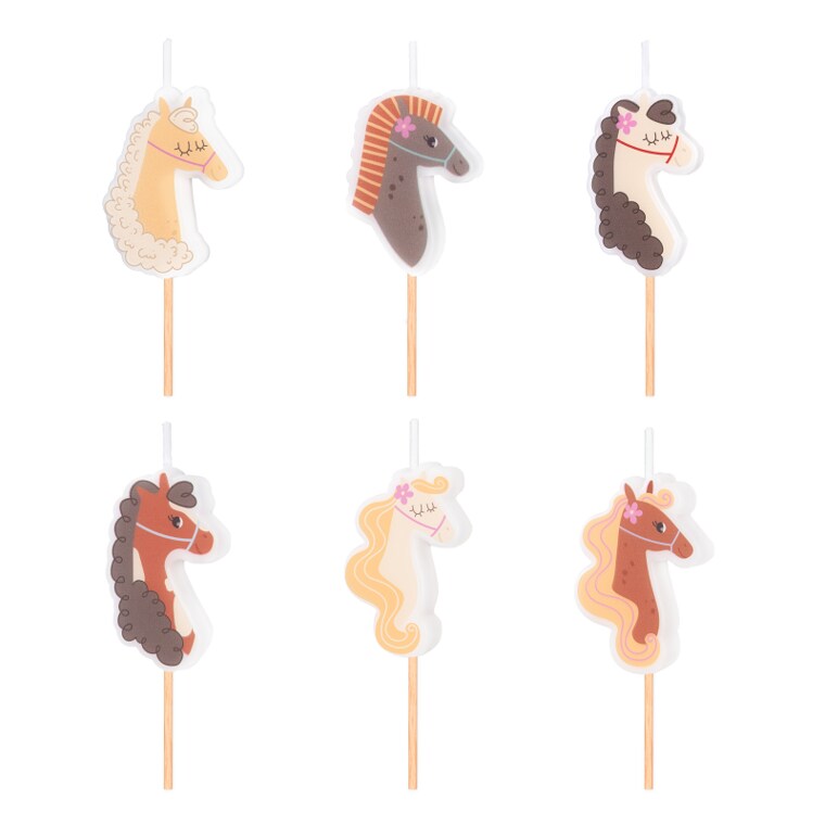 Product Image for Hevonen Kakkukynttilä 6 kpl