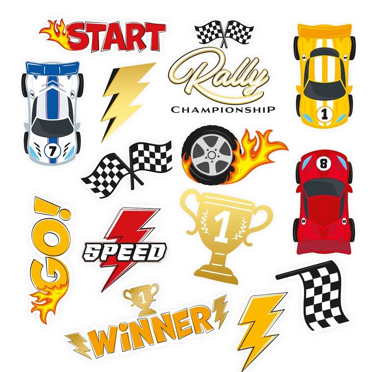 Product Image for Racing Car tatuoinnit 14 kpl