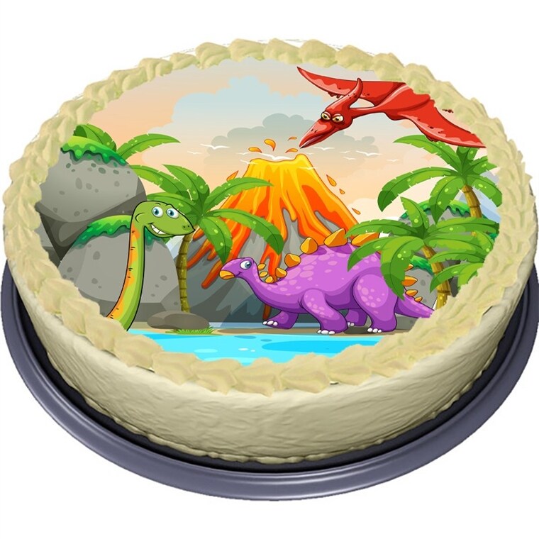 Product Image for Dino Volcano, Kakkukuva sokerimassa