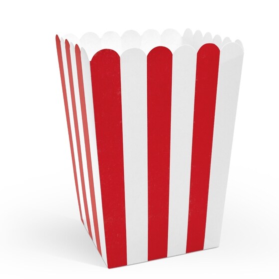Product Image for Popcornrasia - Raidallinen Punavalkoinen 6 kpl