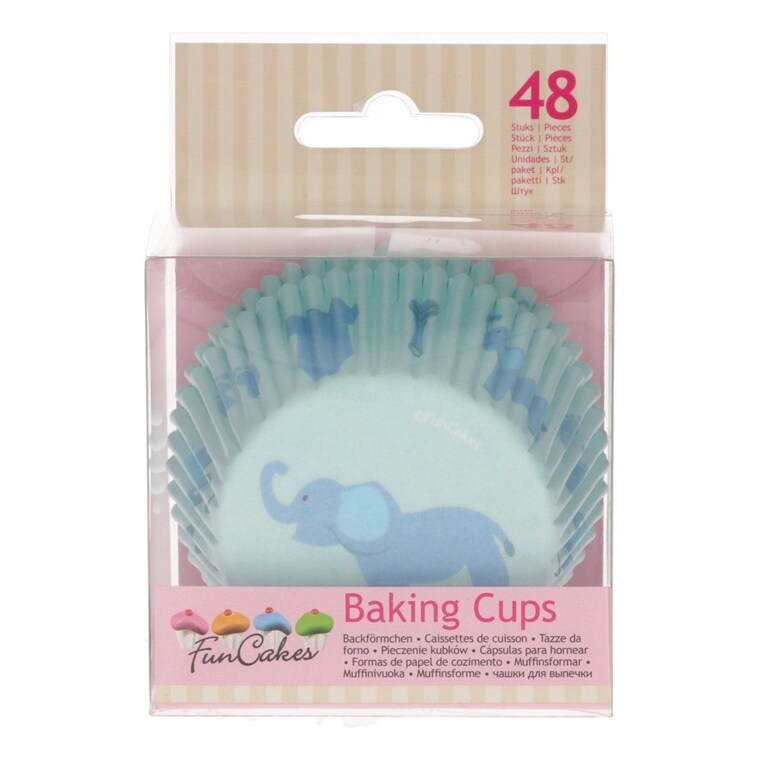 Product Image for FunCakes - Muffinssivuoat Norsu Sininen 48 kpl
