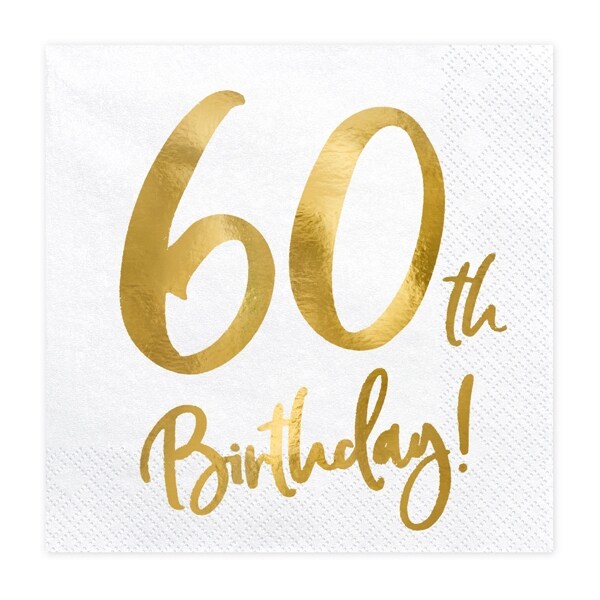 Product Image for Kulta 60 vuotta - Servetit 20 kpl