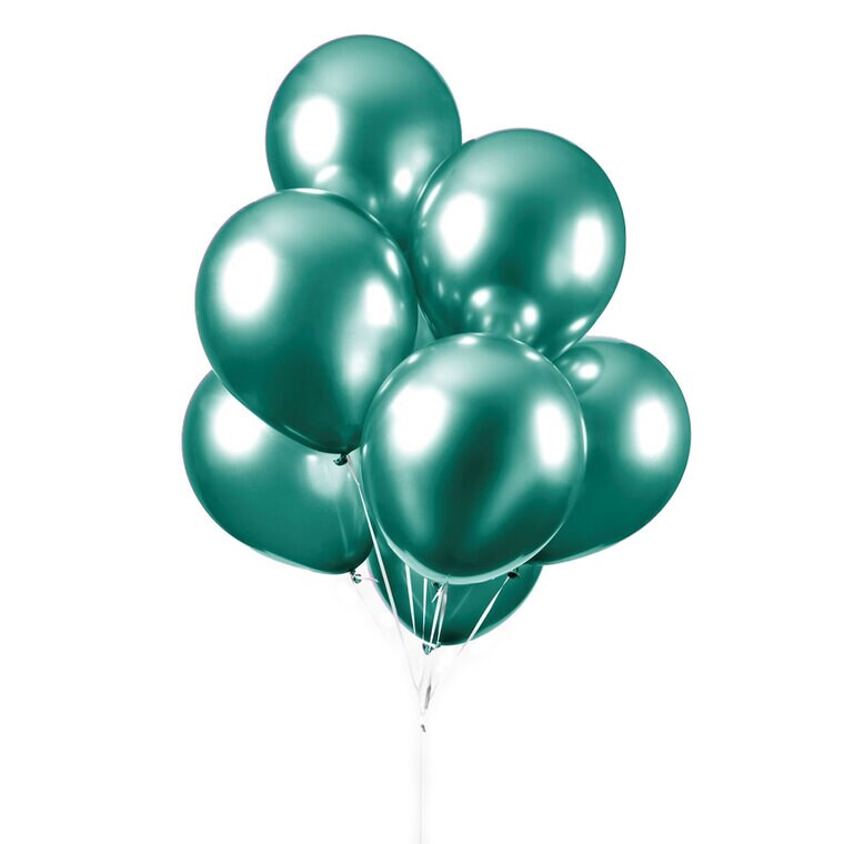 Product Image for Ilmapallot - Tummanvihreä Chrome 10 kpl