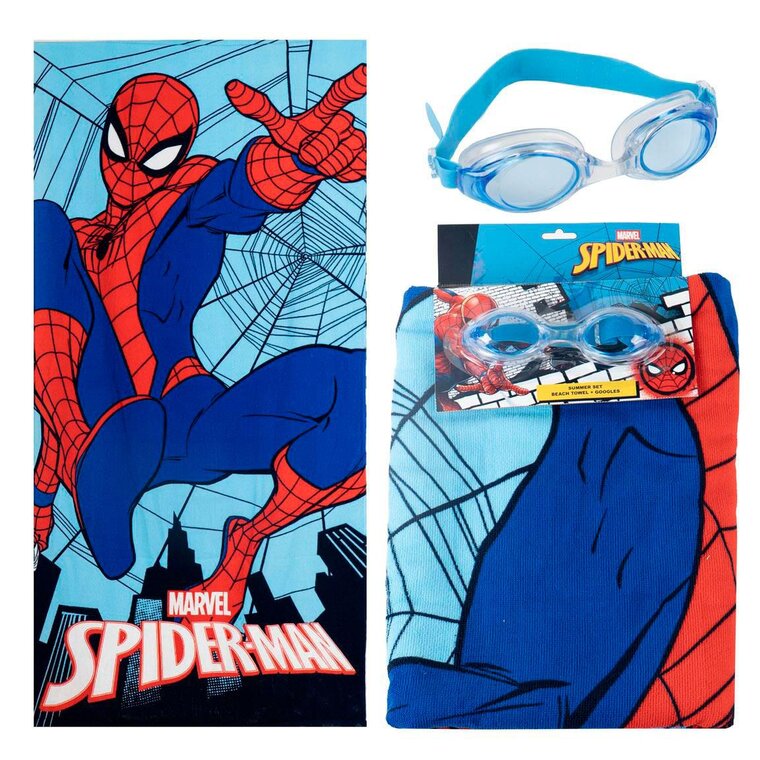 Product Image for Spiderman - Uimapyyhe- ja uimalasisetti