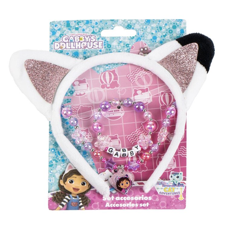 Product Image for Gabby's Dollhouse Hiuspanta, Rannekoru ja Kaulakoru, 3 kpl