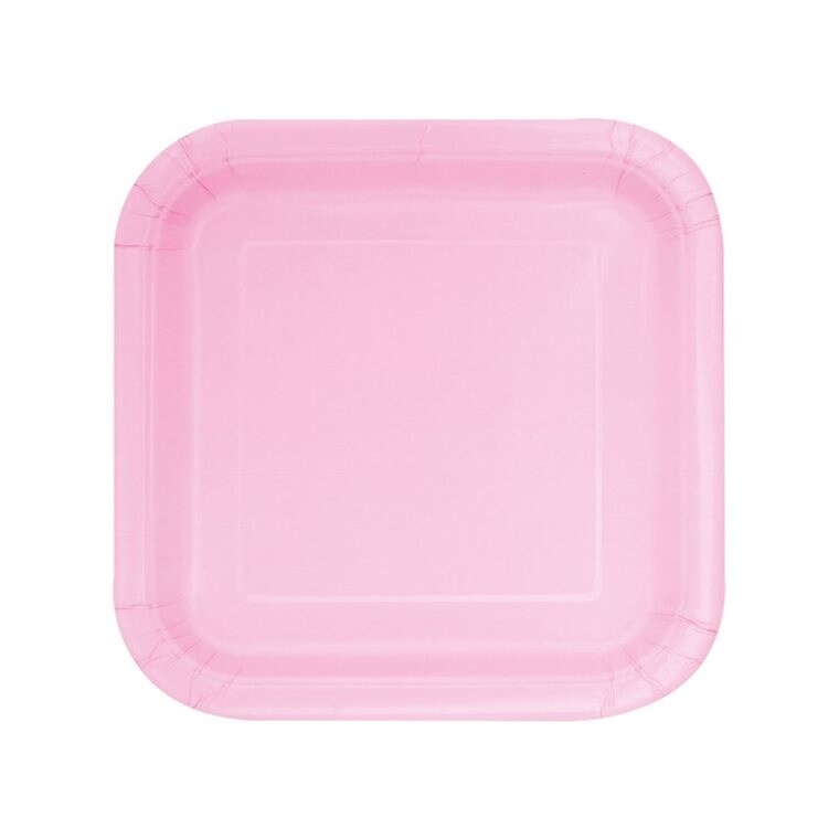 Product Image for Lautaset Neliönmuotoiset 17 cm Vaaleanpunainen 16 kpl