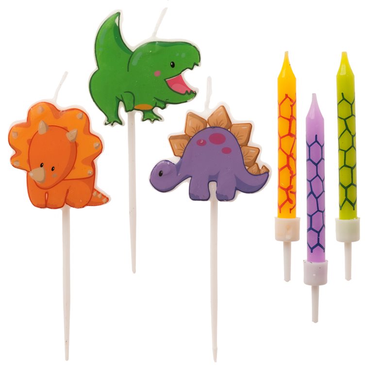 Product Image for Kakkukynttilät, Dinosaurukset 15-pakkaus