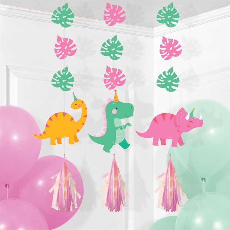 Product Image for Dino Party, Roikkuvat koristeet tupsulla 3 kpl