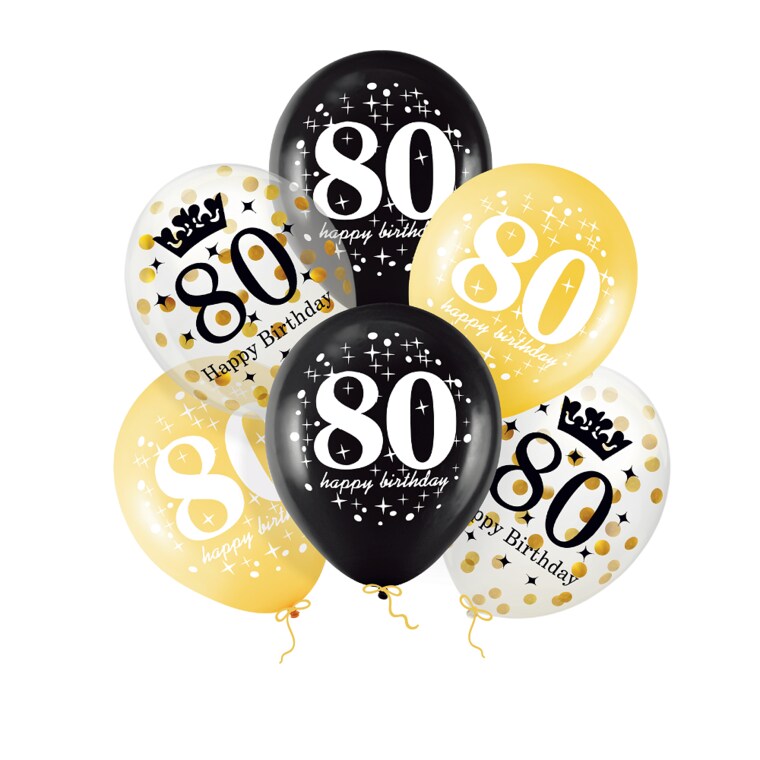 Product Image for Ilmapallot 80 vuotta 6 kpl