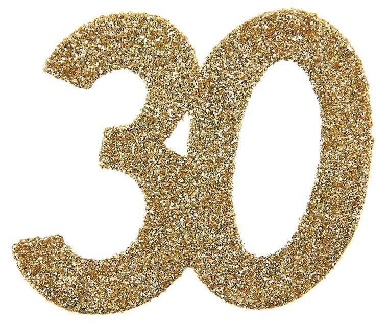 Product Image for Jättikonfetti Kulta 30 vuotta 6 cm 6 kpl