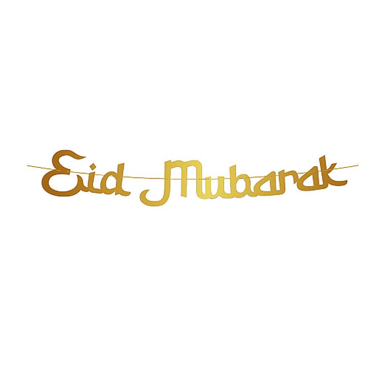 Product Image for Eid Mubarak - Viirinauha Kultafolioitu 2 metriä