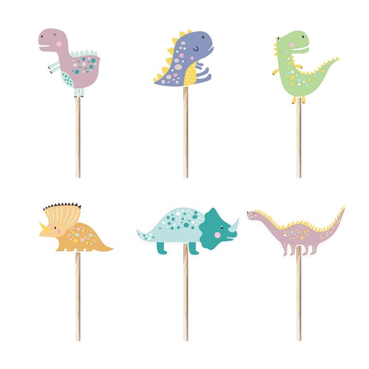 Product Image for Dinosaurus Cake Toppers 6 kpl
