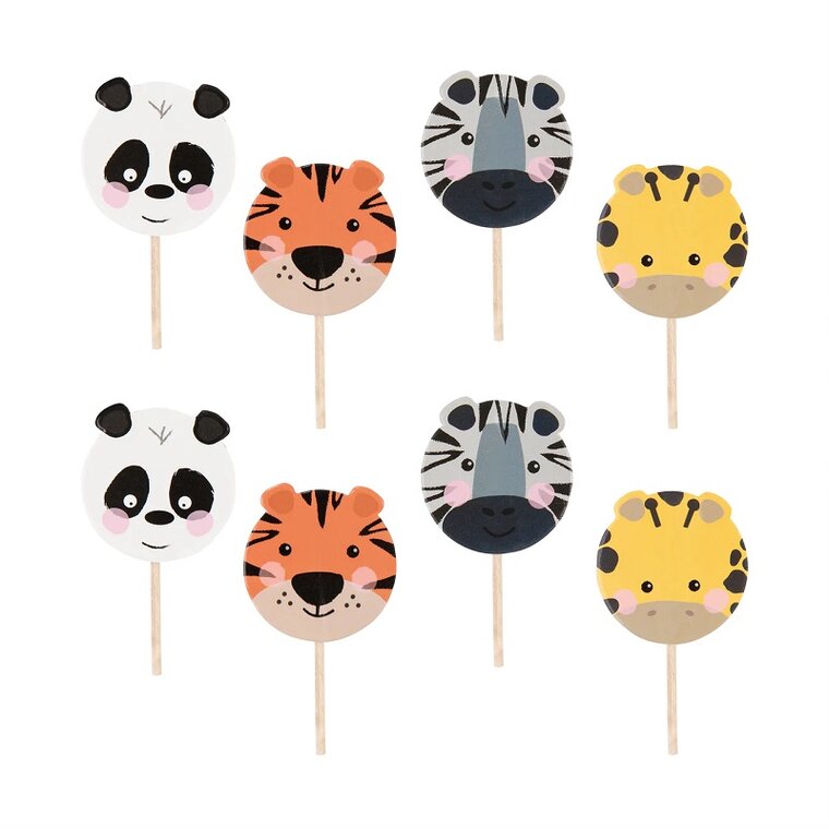 Product Image for Safarieläimet Cake Toppers 8 kpl