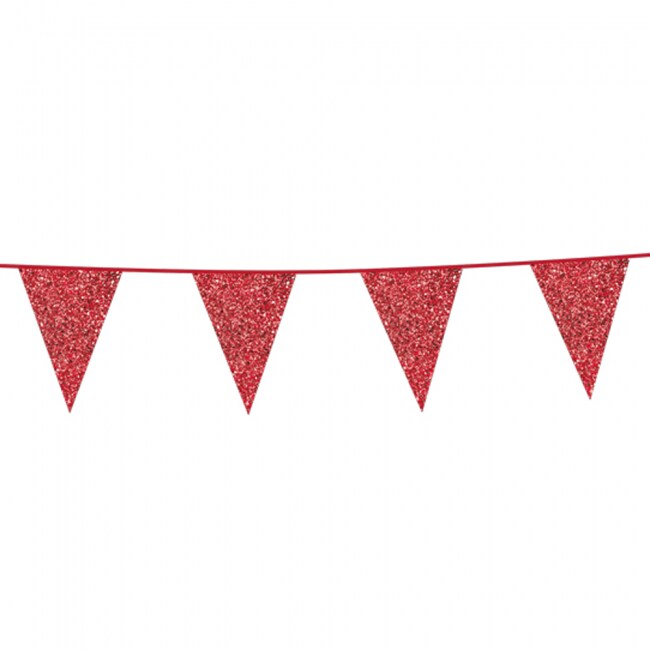 Product Image for Glitterinen Lippuviirinauha punainen 6 m