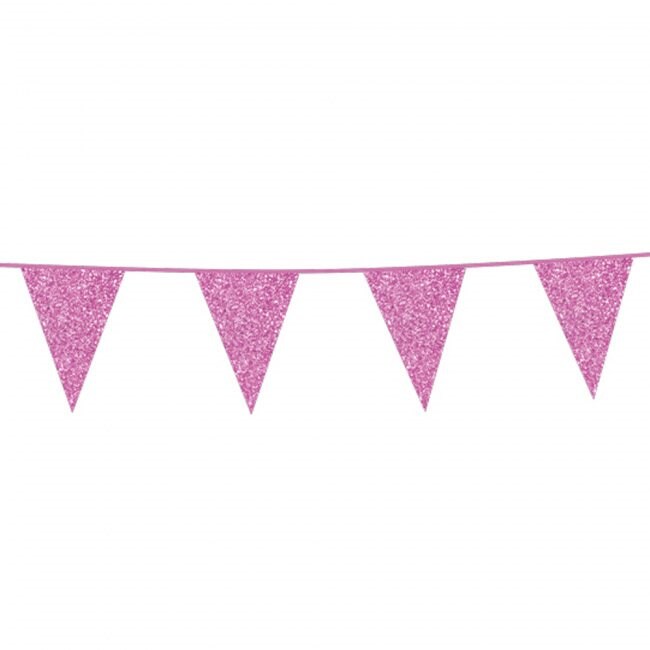 Product Image for Kimaltava lippuviirinauha vaaleanpunaisena 6 m