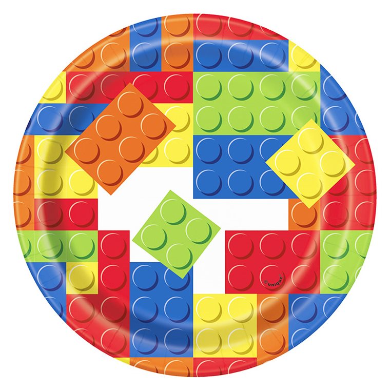 Product Image for Rakennuspalikat - Pahvilautaset 18 cm, 8 kpl