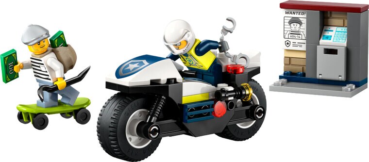Product Image for LEGO City - Takaa-ajo poliisimoottoripyörälla 4+