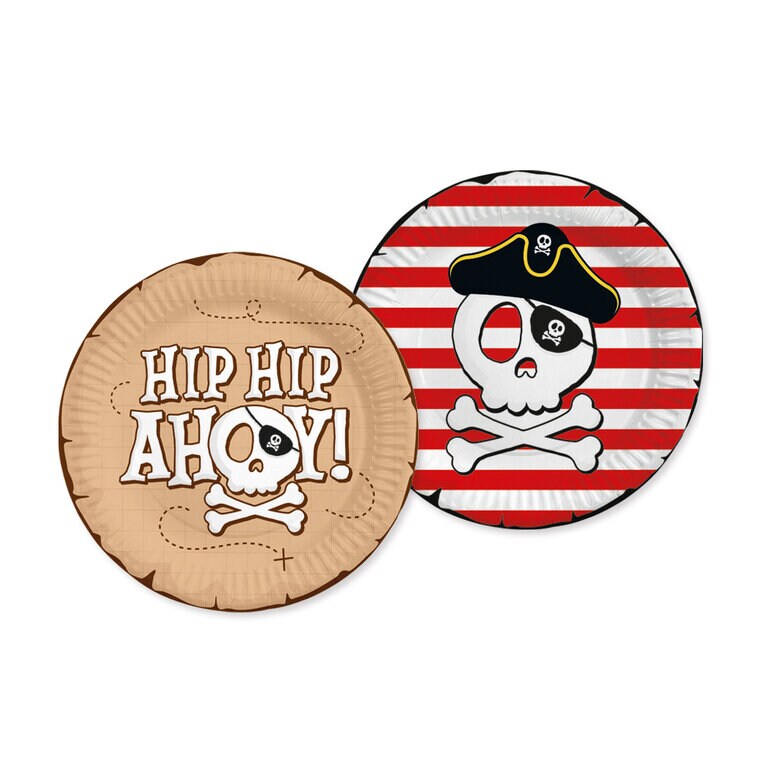Product Image for Pirate Hip Hip Ahoy Lautaset 8 kpl