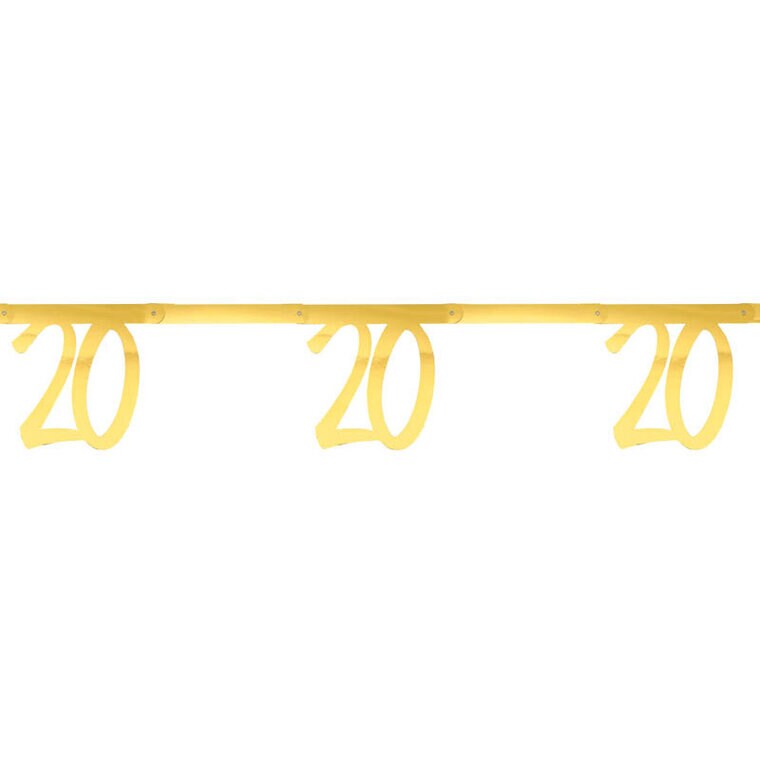Product Image for Kultainen viirinauha 20-vuotisjuhliin 250 cm