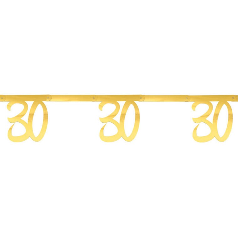 Product Image for Kultainen viirinauha 30-vuotisjuhliin 250 cm