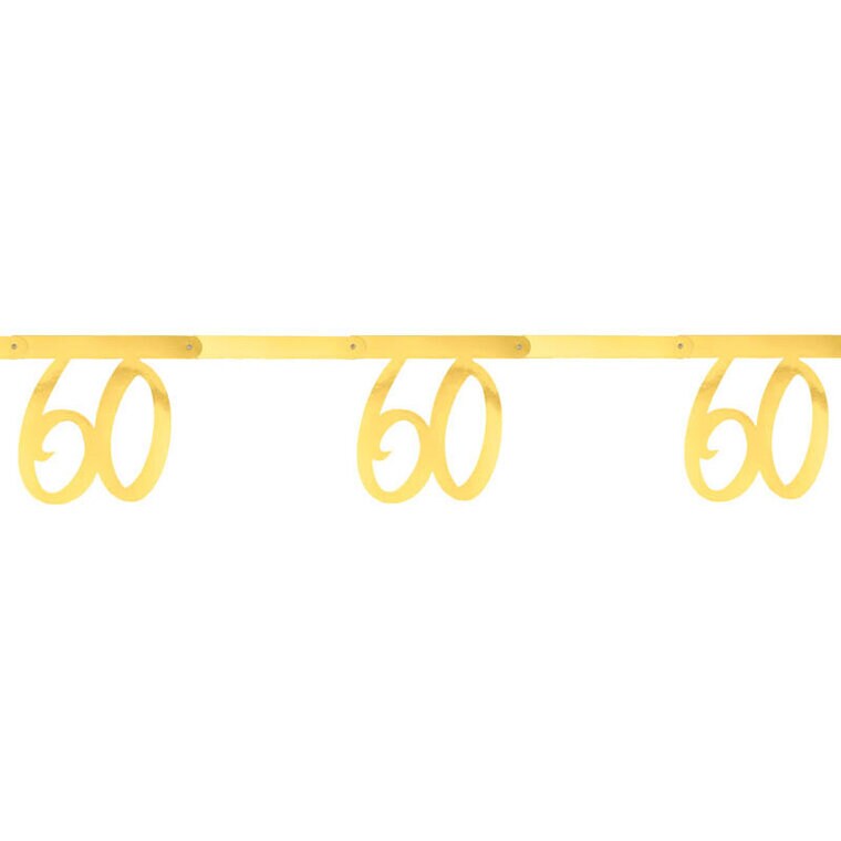 Product Image for Kultainen viirinauha 60-vuotisjuhliin 250 cm