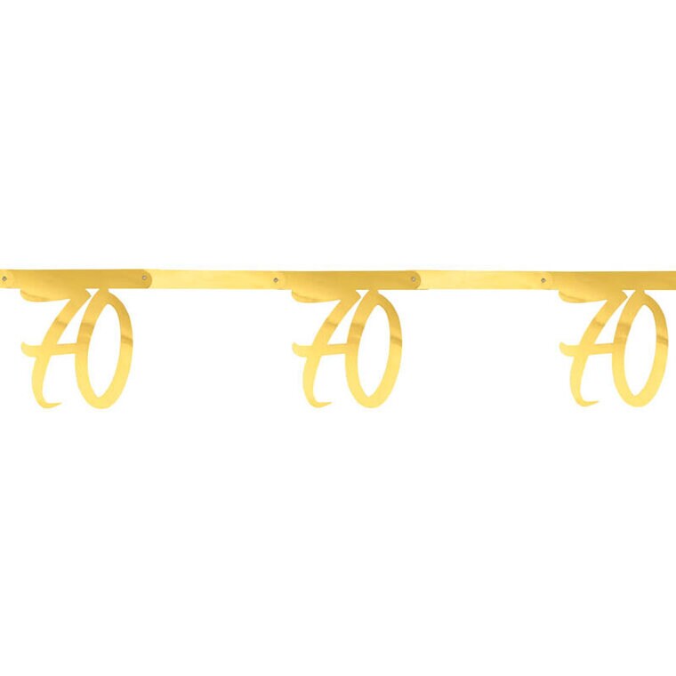 Product Image for Kultainen viirinauha 70-vuotisjuhliin 250 cm
