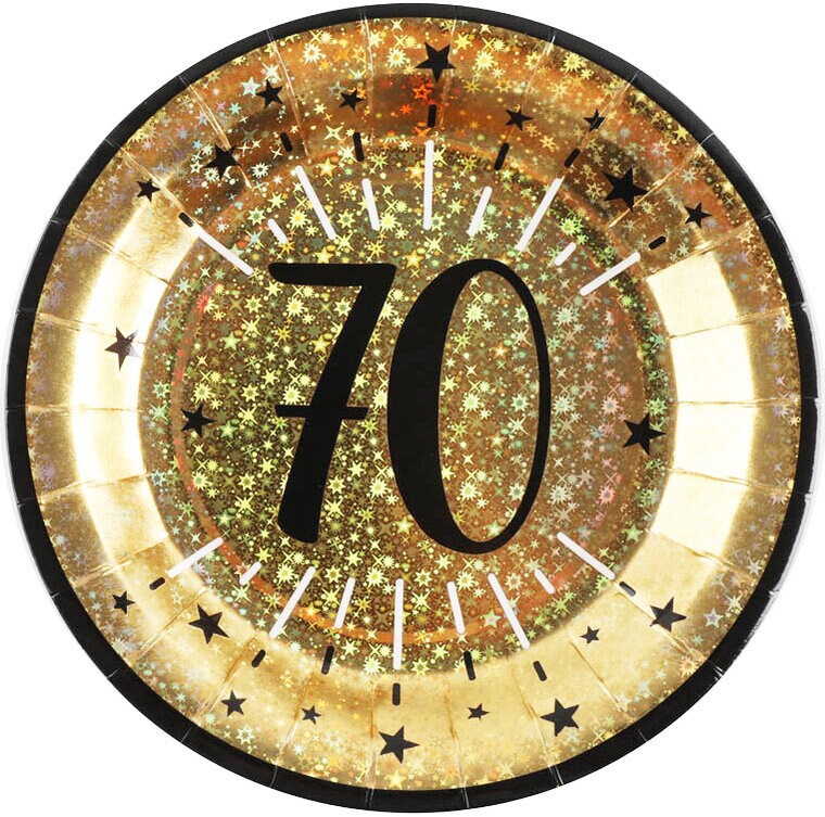 Product Image for Lautaset - Kimaltava Kulta 70-vuotta 10 kpl
