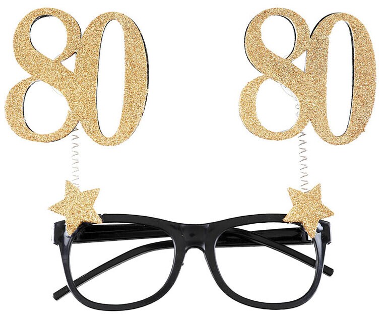 Product Image for Juhlasilmälasit Kultakimalle 80 vuotta