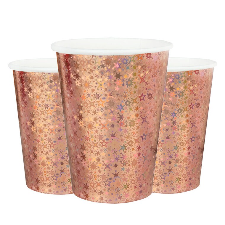 Product Image for Holograafinen Ruusukulta - Pahvimukit 10 kpl