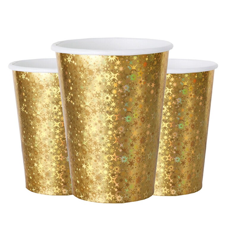 Product Image for Holograafinen Kulta - Pahvimukit 10 kpl