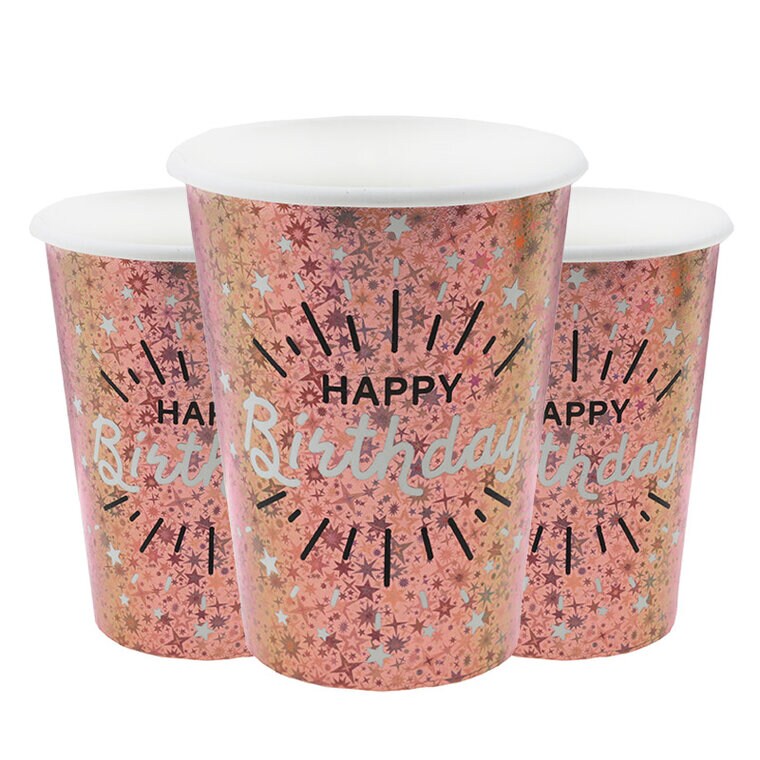 Product Image for Sparkling Happy Birthday - Pahvimukit 10 kpl