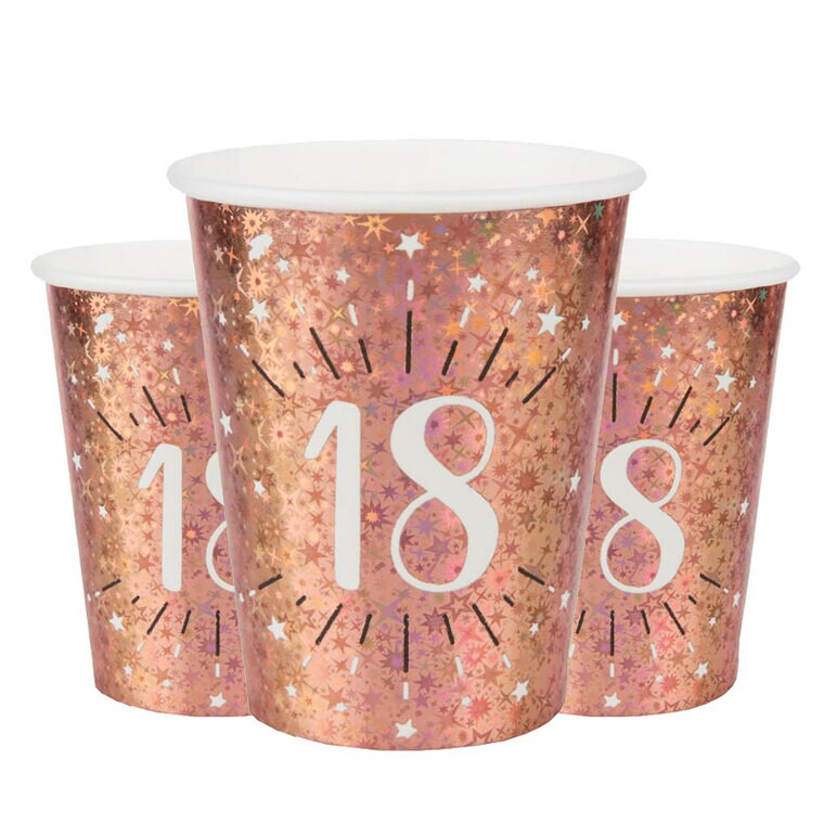 Product Image for Ruusukullanväriset Mukit, 18-vuotta 10 kpl